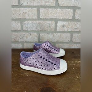 Toddler Native Jefferson Bling Powder Purple Slip On Shoes Size 8c - 0305